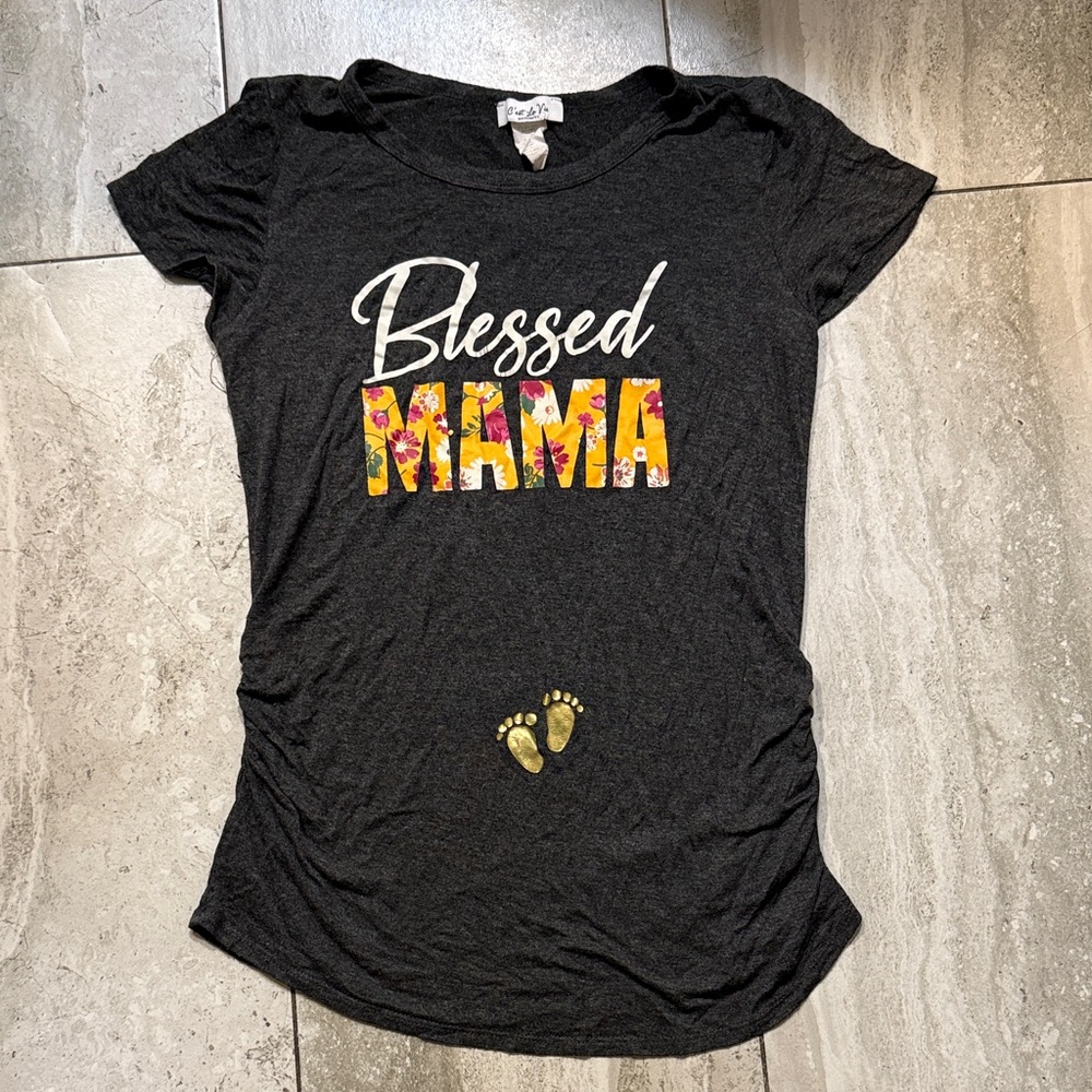 Blessed Mama Black T-Shirt